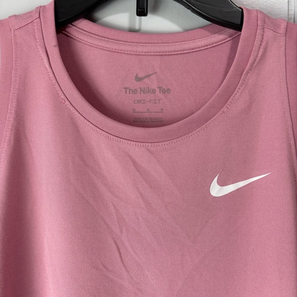 The Nike Tee dri-fit sleeveless dusty pink athletic workout tank top size medium - Picture 4 of 8